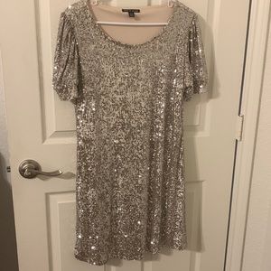 Cable & Gauge silver sequins dress WORN ONCE